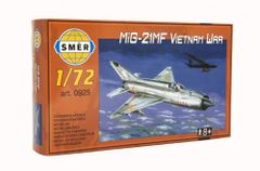 Směr Model MiG-21MF Vietnam WAR 1:72 15x21,8cm v krabici 25x14,5x4,5cm