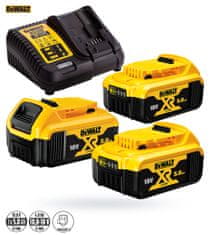 DeWalt 3 baterie DCB184 18V / 5Ah nabíječka DCB115 