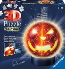 Ravensburger RAVENSBURGER 3D Svítící puzzleball Dýňová hlava 74 dílků