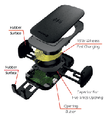 SWISSTEN Smart Držák Do Auta S Bezdrátovým Nabíjením Swissten 15W S-Grip W2-Hk3 8595217469365