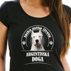 STRIKER Dámské tričko Argentinská doga Barva: Černá, Velikost: S