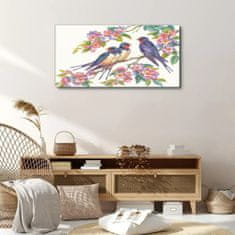 COLORAY.CZ Obraz na plátně Zvířata Birds Flowers 100x50 cm