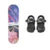 Switch Boards Trampoline Board 95cm Abstract + Vázání pro deti - trampolínová deska jako snowboardu pro učení triků na trampolíně, dno s pěnou EVA 4mm