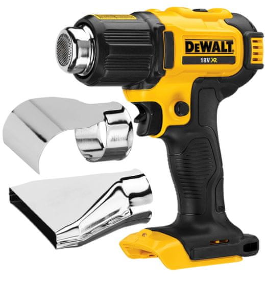 DeWalt Horkovzdušná pistole 18V baterie 530°C DCE530N BODY příslušenství