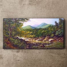 COLORAY.CZ Obraz na plátně Las River Stones Mountains 120x60 cm