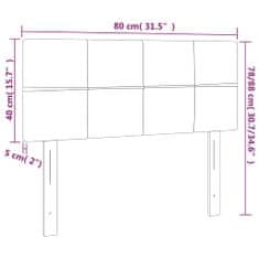 Greatstore Čelo postele tmavě zelené 80 x 5 x 78/88 cm samet