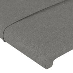 Greatstore Čelo postele typu ušák tmavě šedé 103x23x118/128 cm textil