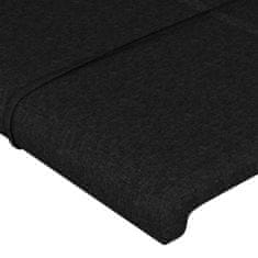 Greatstore Čelo postele s LED černé 80x5x118/128 cm textil