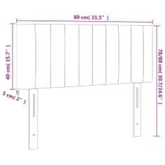 Greatstore Čelo postele s LED černé 80 x 5 x 78/88 cm samet