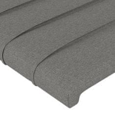 Vidaxl Čelo postele tmavě šedé 100x5x78/88 cm textil