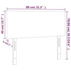 Vidaxl Čelo postele černé 80 x 5 x 78/88 cm samet