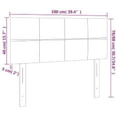 Greatstore Čelo postele tmavě zelené 100x5x78/88 cm samet