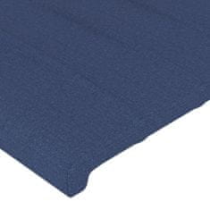 Vidaxl Čelo postele 4 ks modré 100x5x78/88 cm textil