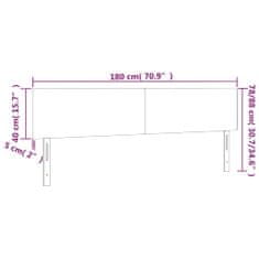 Vidaxl Čela postele 2 ks cappuccino 90x5x78/88 cm umělá kůže