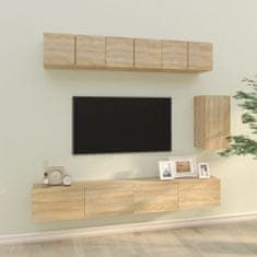 Greatstore 6dílný set TV skříněk dub sonoma kompozitní dřevo