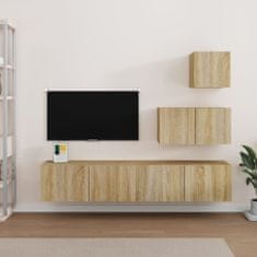 Greatstore 4dílný set TV skříněk dub sonoma kompozitní dřevo