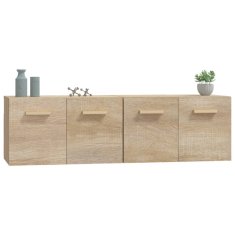 Greatstore Nástěnné skříňky 2 ks dub sonoma 60 x 36,5 x 35 cm kompozit