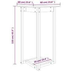 Greatstore Barový stolek 60 x 60 x 110 cm masivní borové dřevo