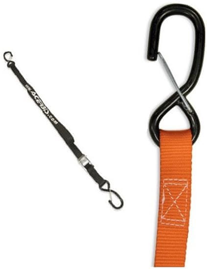 Acerbis upínací popruhy TIE DOWNS 25mm x 2m černo-oranžové