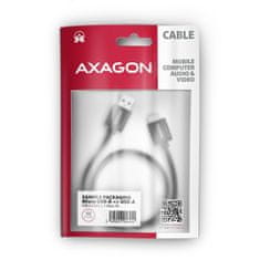 AXAGON BUMM3-AM10AB, SPEED kabel Micro-B USB <-> USB-A, 1m, USB 3.2 Gen 1, 3A, ALU, tpe, černý