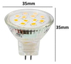 LUMILED 6x LED žárovka GU5.3 MR11 2,5W = 20W 220lm 3000K Teplá bílá 120° 12V