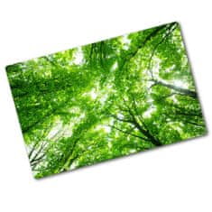 Wallmuralia Deska na krájení skleněná Zelený les 80x52 cm