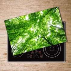 Wallmuralia Deska na krájení skleněná Zelený les 80x52 cm