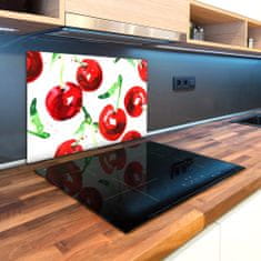 Wallmuralia Kuchyňská deska velká skleněná Višně 80x52 cm