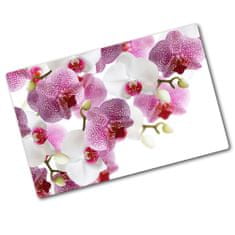 Wallmuralia Deska na krájení skleněná Orchidej 80x52 cm