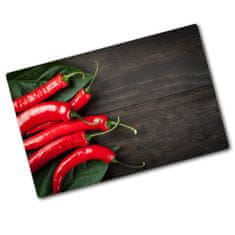 Wallmuralia Kuchyňská deska velká skleněná Chilli 2x40x52 cm