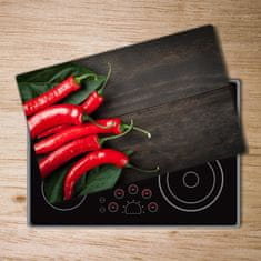 Wallmuralia Kuchyňská deska velká skleněná Chilli 2x40x52 cm