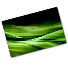 Wallmuralia Deska na krájení skleněná Zelené vlny pozadí 80x52 cm