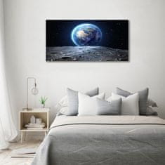 Wallmuralia Foto-obraz fotografie na skle Planeta Země 120x60 cm 4 úchytky