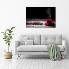 Wallmuralia Foto obraz sklo tvrzené Aromatická káva 100x70 cm 2 úchytky