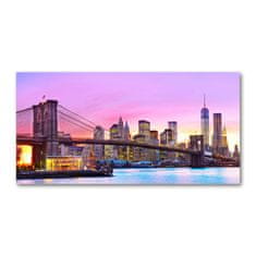 Wallmuralia Foto-obraz fotografie na skle Manhattan New York 100x70 cm 2 úchytky