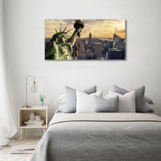 Wallmuralia Foto obraz skleněný horizontální Socha Svobody 120x60 cm 2 úchytky