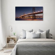 Wallmuralia Foto obraz fotografie na skle Most San Francisco 100x50 cm 2 úchytky