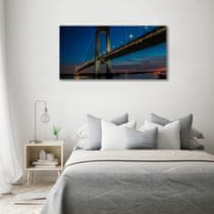 Wallmuralia Foto obraz fotografie na skle Brooklynský most 120x60 cm 4 úchytky