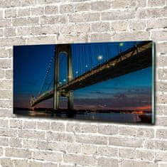 Wallmuralia Foto obraz fotografie na skle Brooklynský most 120x60 cm 4 úchytky