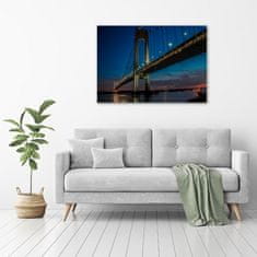 Wallmuralia Foto obraz fotografie na skle Brooklynský most 100x70 cm 2 úchytky