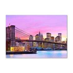 Wallmuralia Foto-obraz fotografie na skle Manhattan New York 100x70 cm 2 úchytky