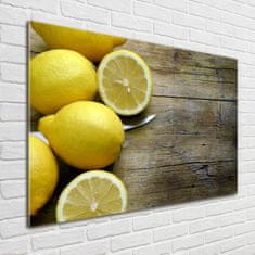 Wallmuralia Foto obraz skleněný horizontální Citrony na stromě 100x70 cm 2 úchytky