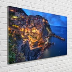 Wallmuralia Foto-obraz fotografie na skle Manarola Itálie 100x70 cm 4 úchytky