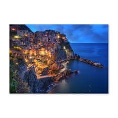 Wallmuralia Foto-obraz fotografie na skle Manarola Itálie 100x70 cm 4 úchytky