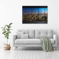 Wallmuralia Foto-obraz fotografie na skle New York noc 100x70 cm 2 úchytky