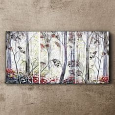 COLORAY.CZ Obraz na plátně Abstrakce lesní listy 100x50 cm