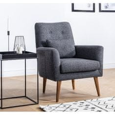 Atelier Del Sofa Křeslo Zeni Berjer - Dark Grey, Tmavá Šedá