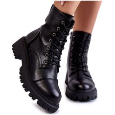 Kožené zateplené boty La.Fi Black velikost 41