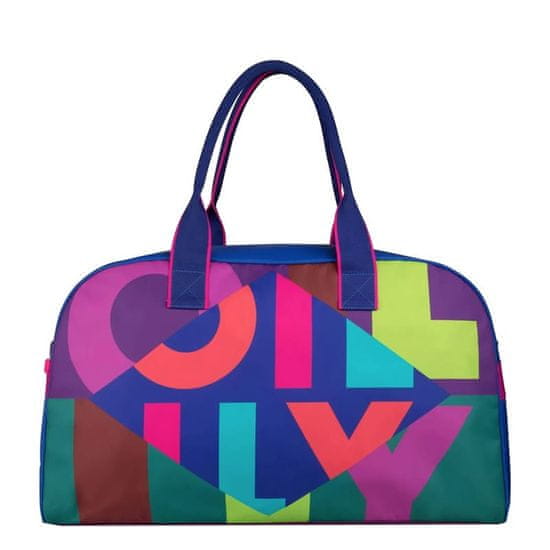 Oilily Cestovní taška Oilily Weekender Surf blue, kolekce Graphic