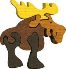 Fauna Dřevěné mini puzzle Los, FAUNA